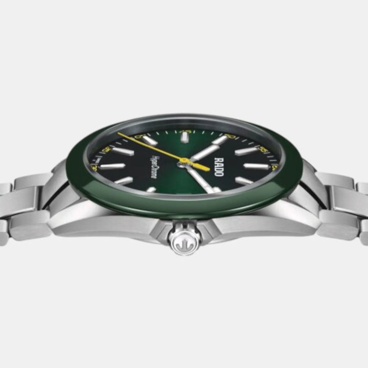 Rado HyperChrome 41.5mm Green Dial Green Ceramic Bezel Quartz Men&