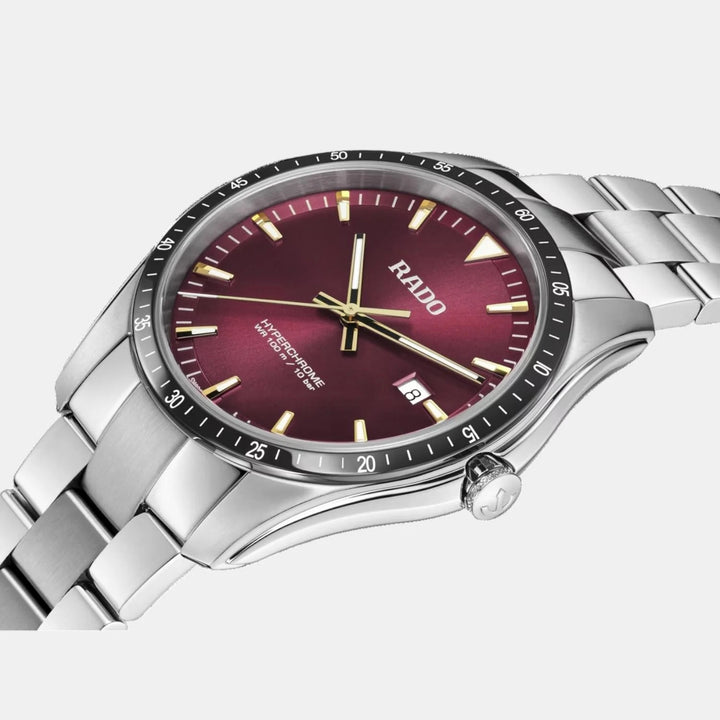 Rado HyperChrome 44.9mm Purple Dial Black Ceramic Bezel Quartz Men&