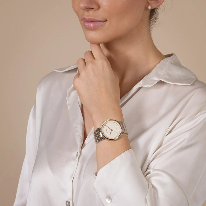 Rado Florence 38mm Champagne Dial Rose Gold Two-Tone Quartz Unisex Watch R48912403