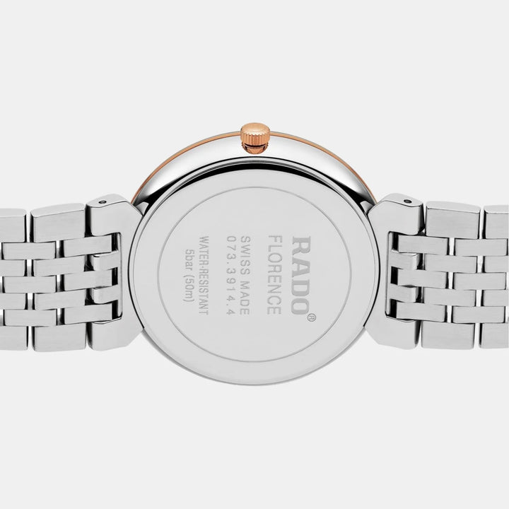 Rado Florence 38mm White Dial 4 Diamonds Stainless Steel Quartz Unisex Watch R48912723