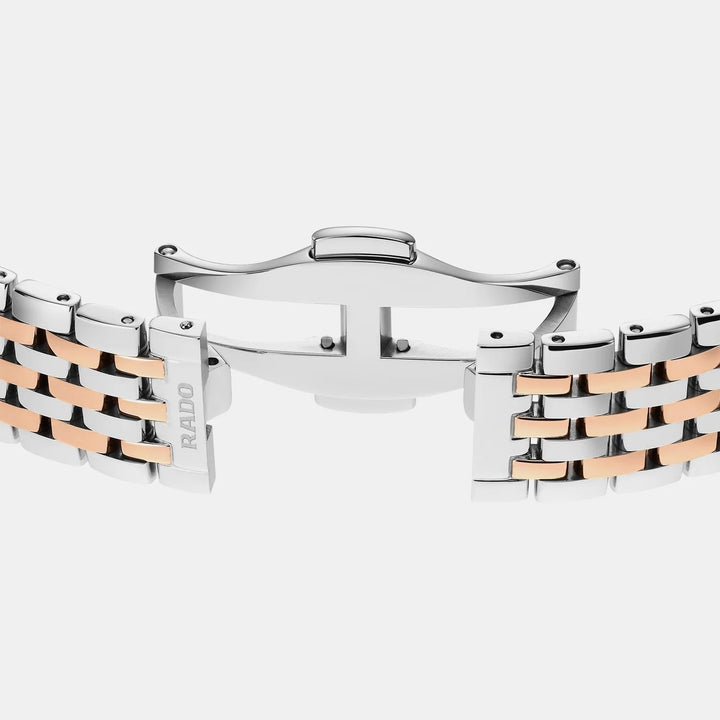 Rado Florence 30mm Brown Dial 12 Diamonds Rose Gold Two-Tone Quartz Ladies Watch R48913763