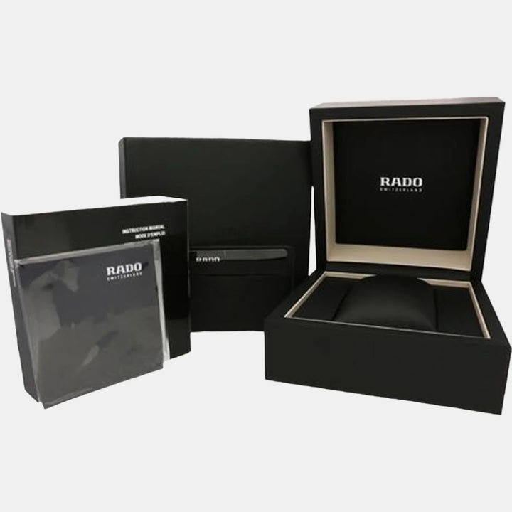 Rado Florence 38mm Black Dial 4 Diamonds Yellow Gold PVD Quartz Unisex Watch R48914703