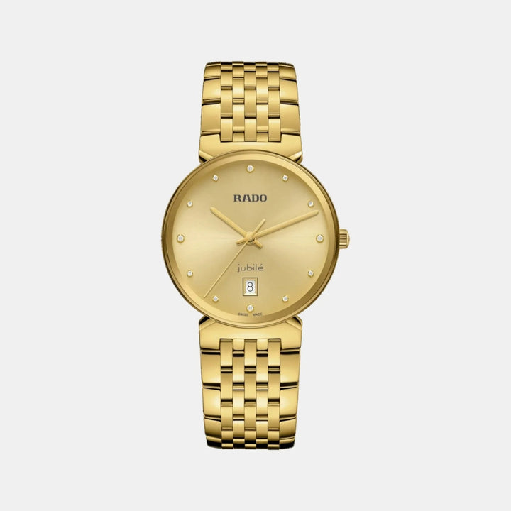 Rado Florence 38mm Yellow Gold Dial 12 Diamonds Yellow Gold PVD Quartz Unisex Watch R48914713