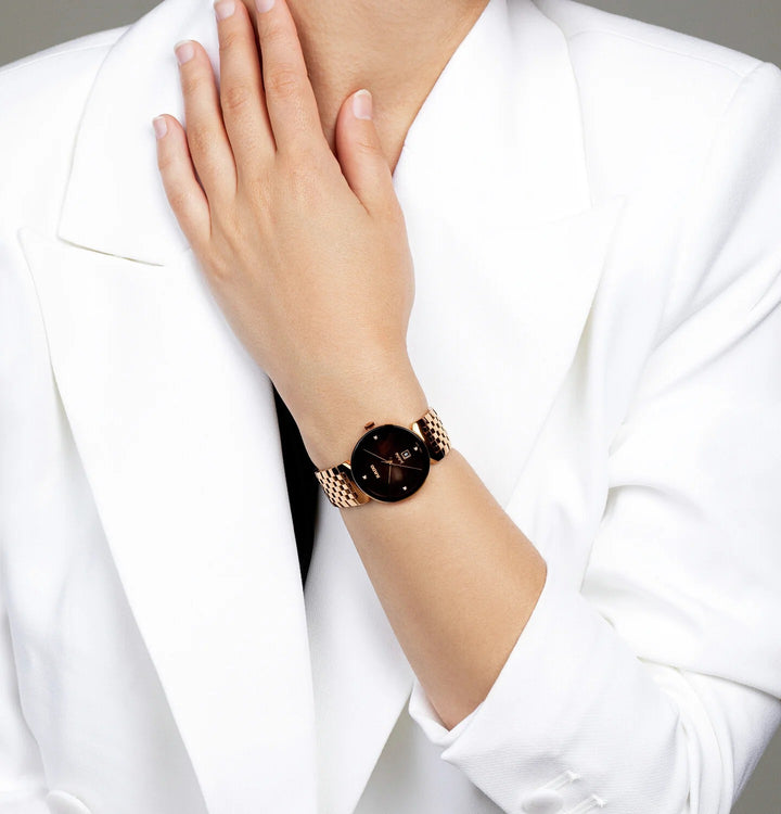 Rado Florence 30mm White Dial 4 Diamonds Stainless Steel Quartz Ladies Watch R48917703