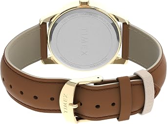 Timex Easy Reader Color Pop 38mm Cream Dial Brown Leather Women&