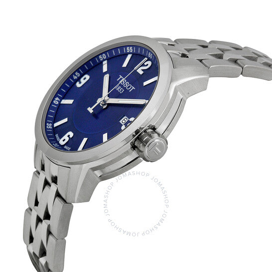 Tissot PRC 200 Quartz Watch – 39mm Blue Dial Steel Bracelet