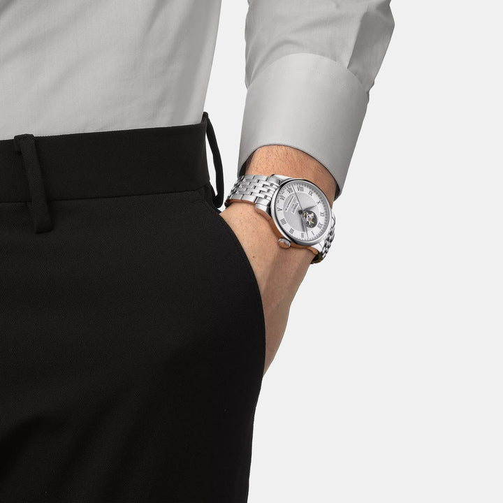 Tissot Le Locle Open Heart Powermatic 80 Watch – 39.3mm Silver Dial | T0064071103302
