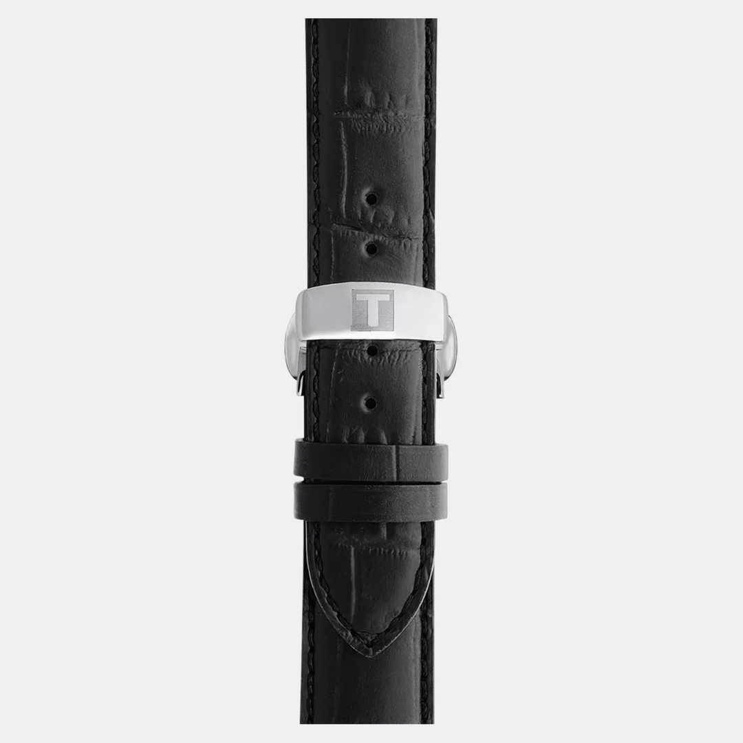 Tissot Le Locle Powermatic 80 Watch – 39.3mm Black Dial Black Leather Strap | T0064071605300