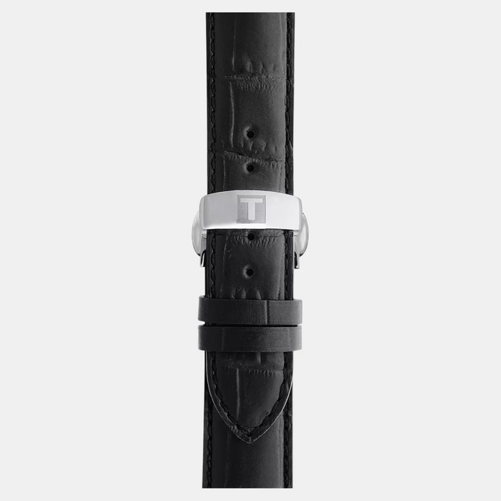 Tissot Le Locle Powermatic 80 Watch – 39.3mm Black Dial Black Leather Strap | T0064071605300