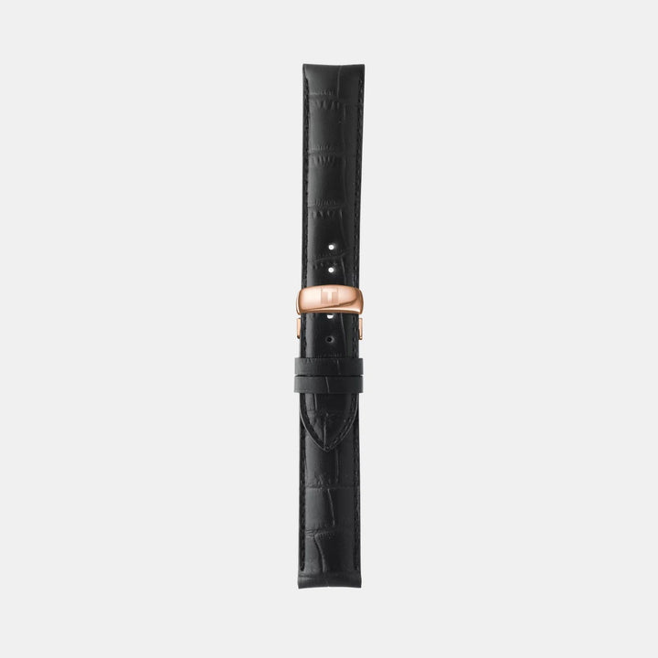 Tissot Le Locle Powermatic 80 Rose Gold Watch – 39.3mm Black Dial Leather Strap