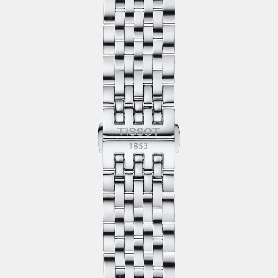 Tissot Tradition Quartz Watch – 42mm Black Dial Steel Bracelet