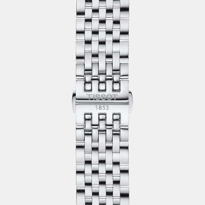Tissot Tradition Quartz Watch – 42mm Black Dial Steel Bracelet