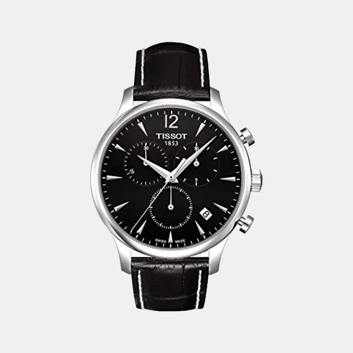 Tissot Tradition Powermatic 80 Watch – 42mm Black Dial Leather Strap