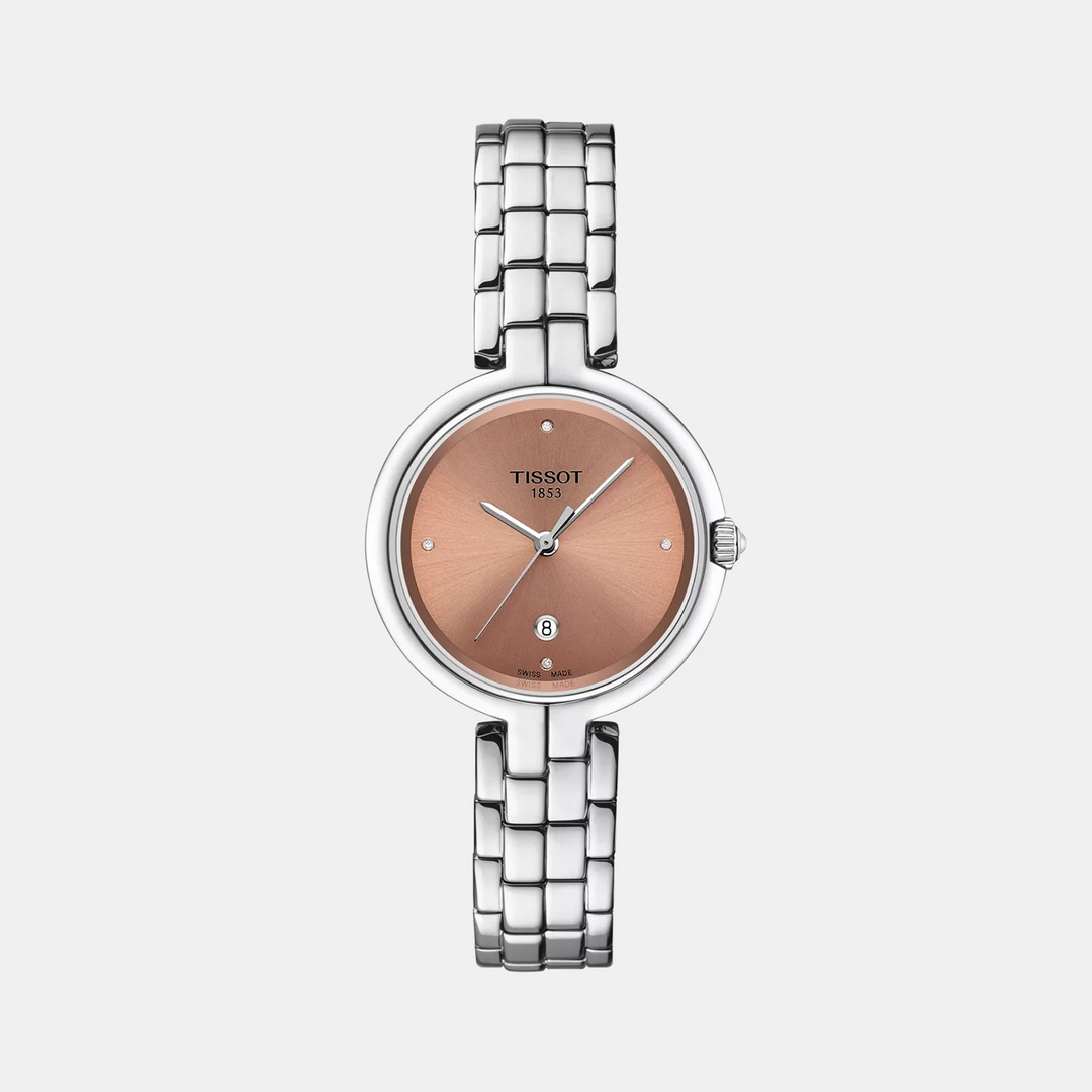 Tissot Flamingo Ladies Watch – 30mm Pink Dial Steel Bracelet