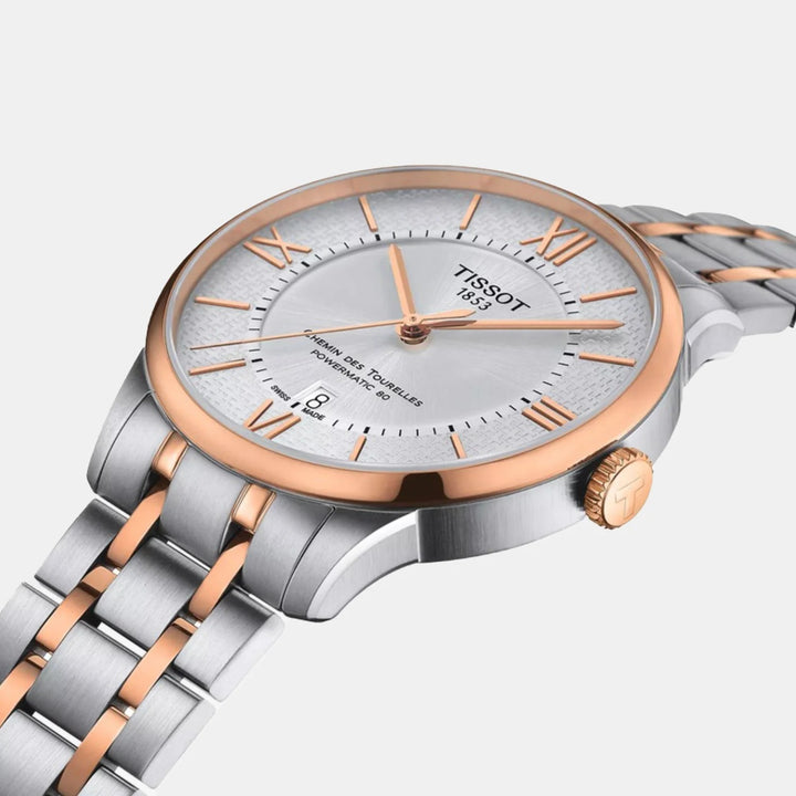 Tissot Chemin des Tourelles Powermatic 80 Helvetic Pride Watch – 42mm Rose Gold Two-Tone