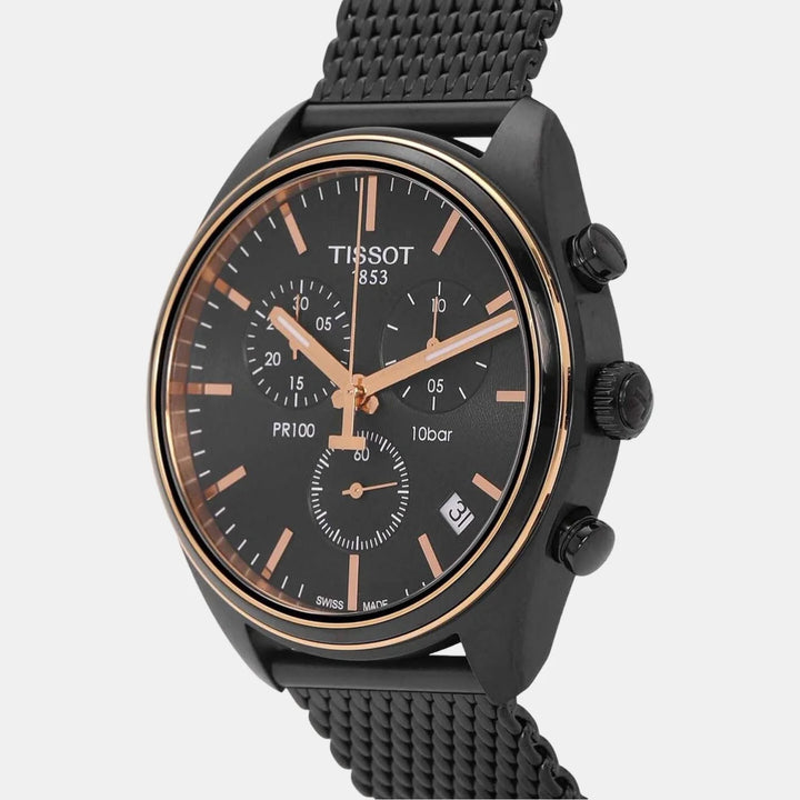 Tissot PR 100 Quartz Chronograph Watch – 41mm Anthracite Dial Steel Bracelet
