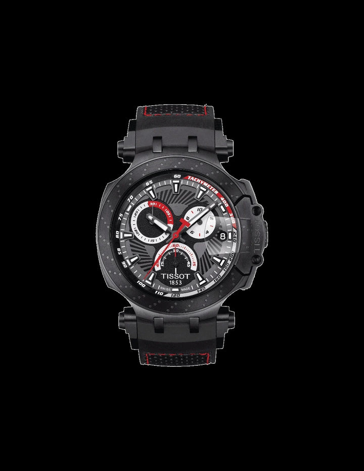 Tissot T-Race Jorge Lorenzo 2018 Limited Edition Chronograph Watch – Black PVD Rubber Strap