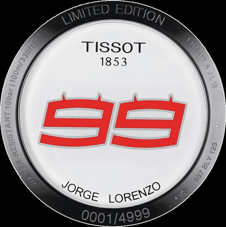 Tissot T-Race Jorge Lorenzo 2018 Limited Edition Chronograph Watch – Black PVD Rubber Strap