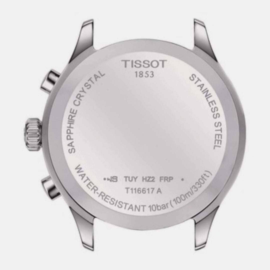 Tissot Chrono XL Classic Quartz Chronograph Watch – 45mm Green Dial Steel Bracelet