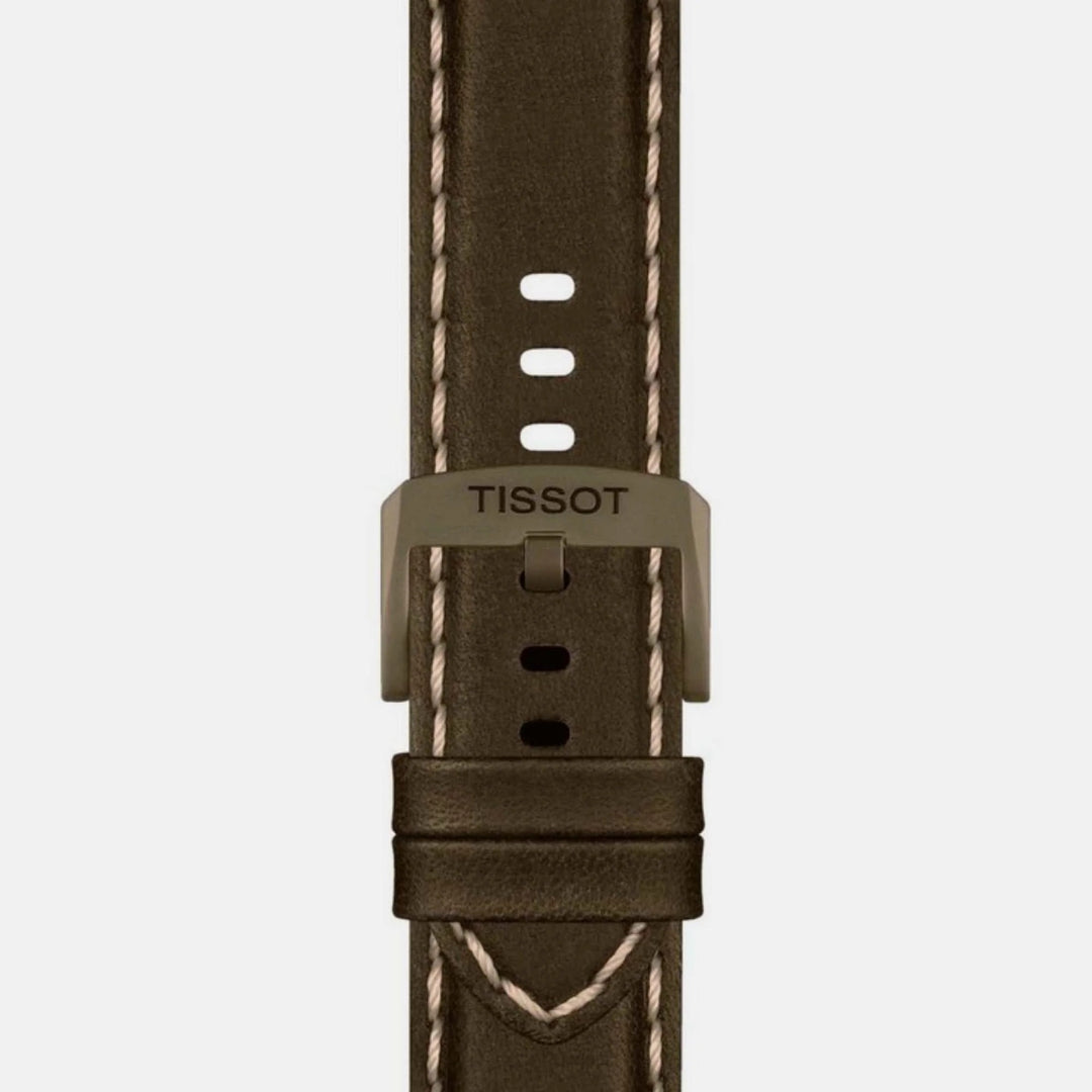 Tissot Chrono XL Classic Quartz Chronograph Watch – 45mm Khaki Dial Leather Strap