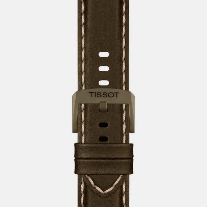 Tissot Chrono XL Classic Quartz Chronograph Watch – 45mm Khaki Dial Leather Strap