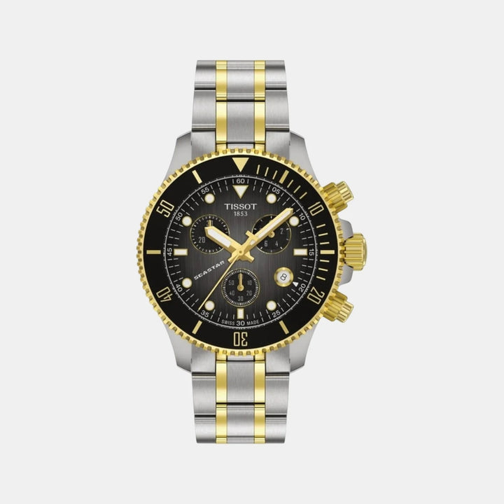 Tissot Seastar 1000 Quartz Chronograph Watch – 38mm Grey Dial Steel Bracelet
