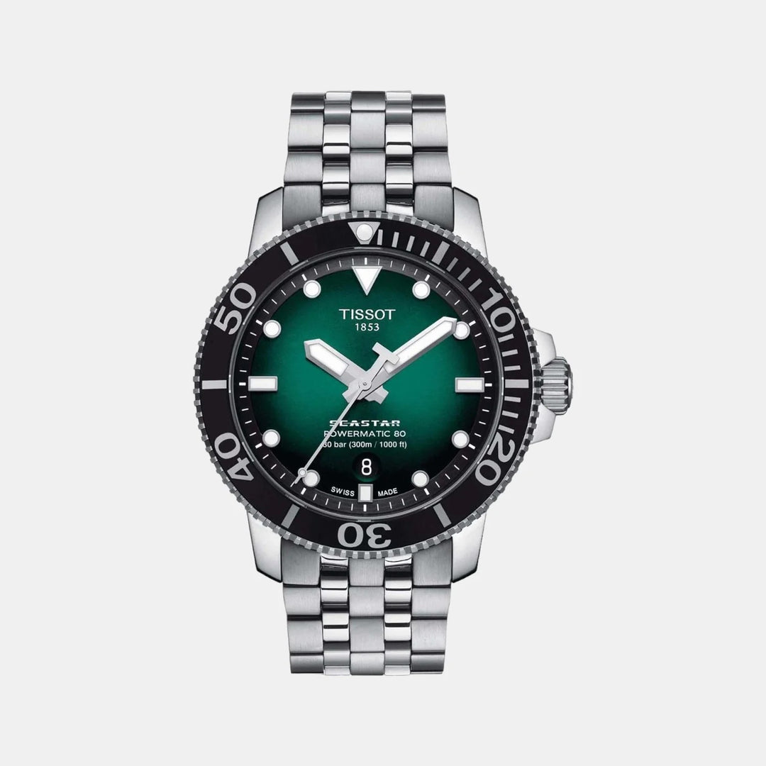 Tissot Seastar 1000 Powermatic 80 Watch – 43mm Blue Dial Steel Bracelet