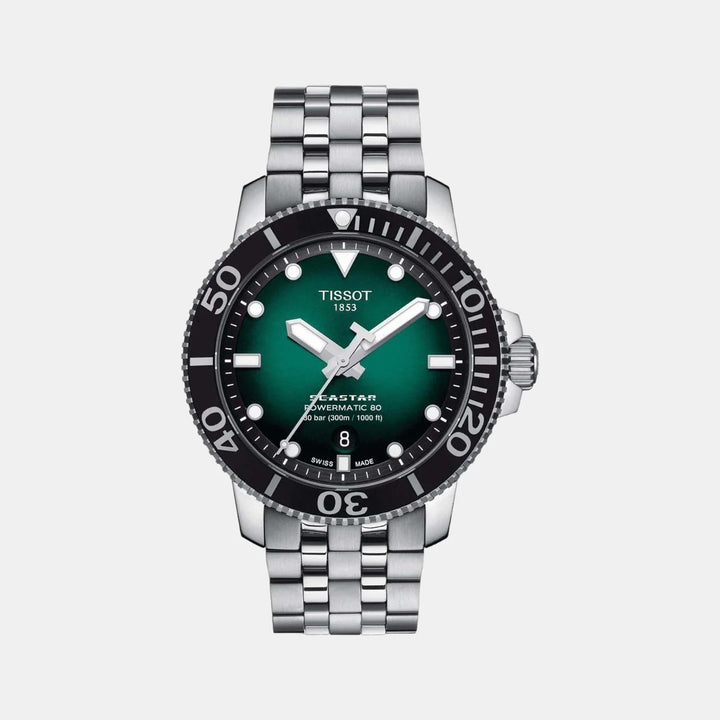 Tissot Seastar 1000 Powermatic 80 Watch – 43mm Blue Dial Steel Bracelet