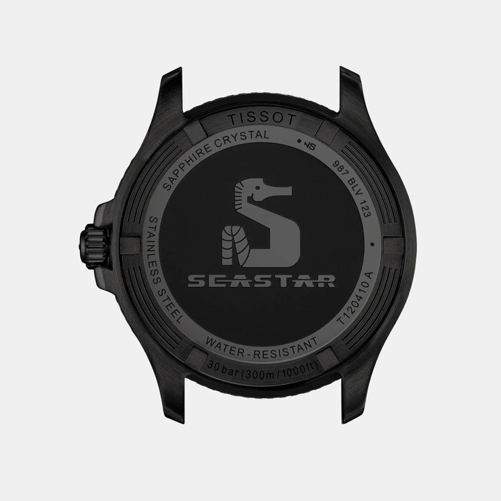 Tissot Seastar 1000 Quartz Watch – 40mm Red-Black Dial Black PVD Bracelet