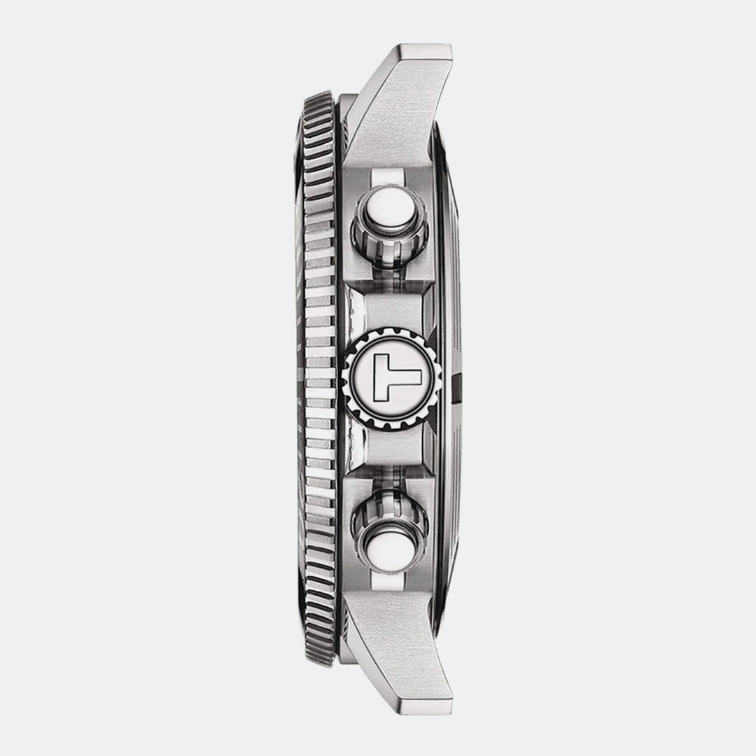 Tissot Seastar 1000 Quartz Chronograph Watch – 45.5mm Blue-Black Dial Steel Bracelet