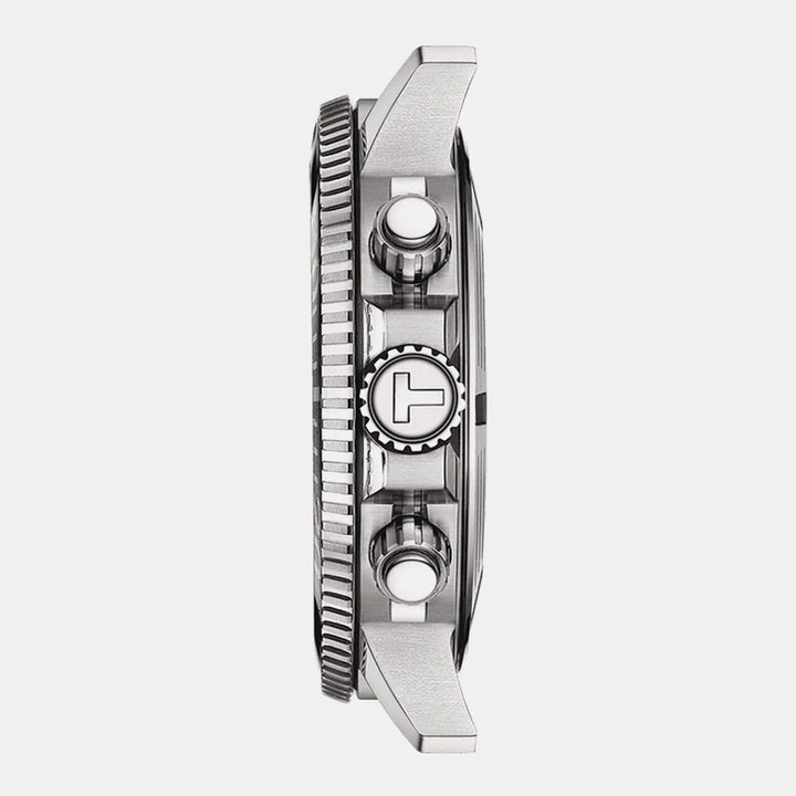 Tissot Seastar 1000 Quartz Chronograph Watch – 45.5mm Blue-Black Dial Steel Bracelet