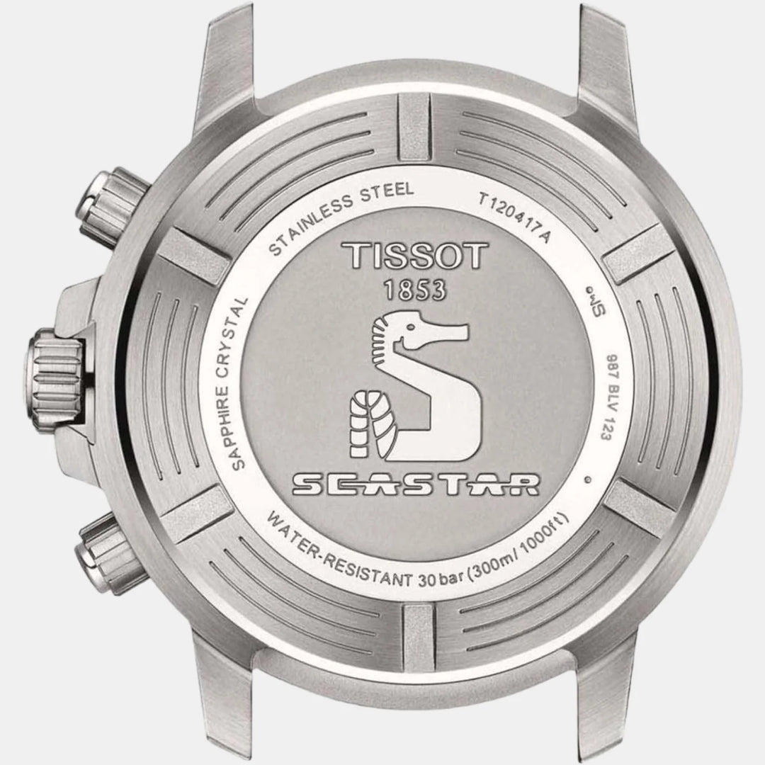 Tissot Seastar 1000 Quartz Chronograph Watch – 45.5mm Green Dial Steel Bracelet