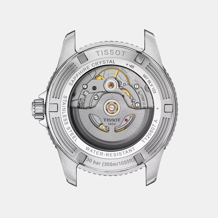 Tissot Seastar 1000 Powermatic 80 Watch – 40mm Black Dial Two-Tone Yellow Gold Bracelet