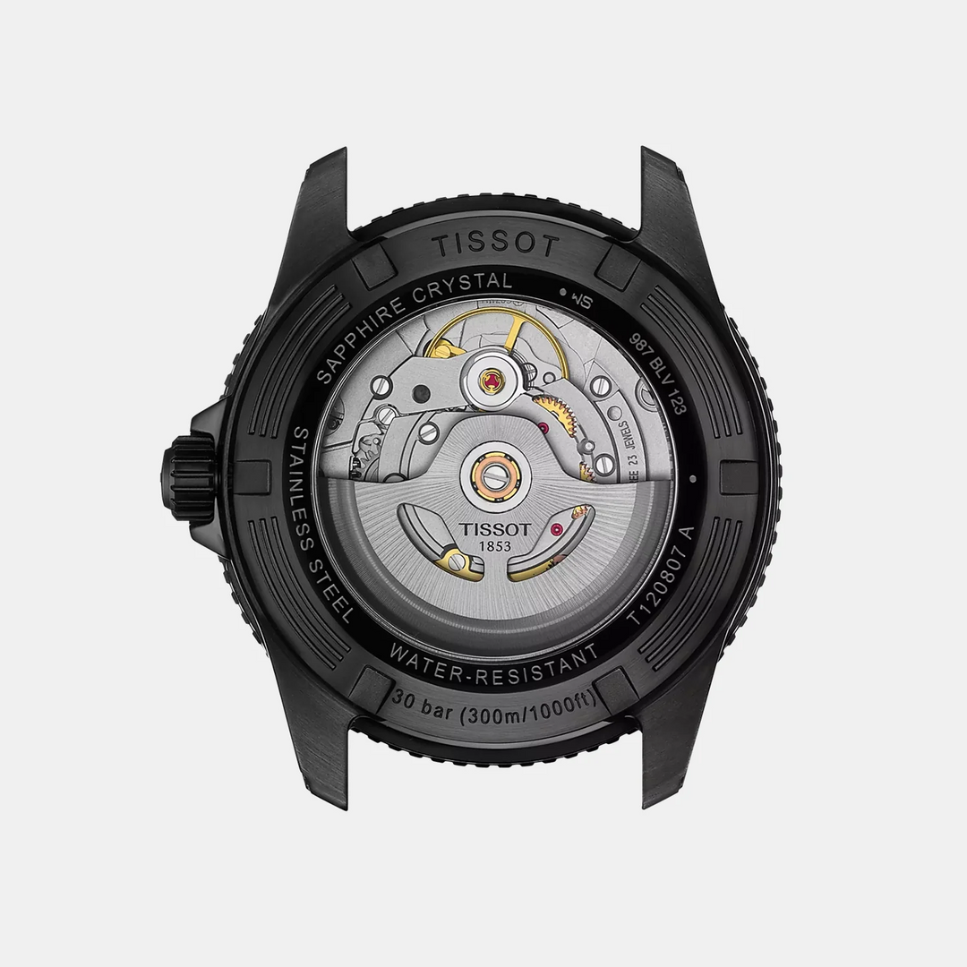 Tissot Seastar 1000 Powermatic 80 Watch – 40mm Blue Dial Rubber Strap