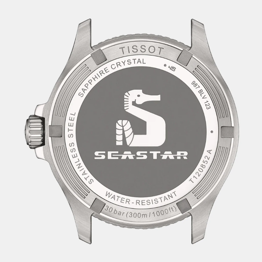 Tissot Seastar 1000 GMT Quartz Watch – 40mm Black Dial Root Beer Two-Tone Yellow Gold Bracelet