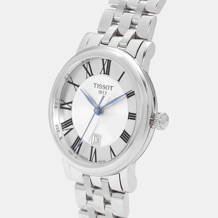 Tissot Carson Premium Lady Watch – 30mm Silver Dial Steel Bracelet