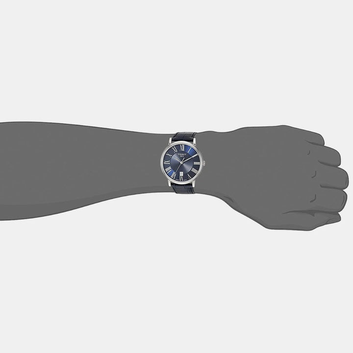 Tissot Carson Premium Gent Watch – 40mm Blue Dial Blue Leather Strap