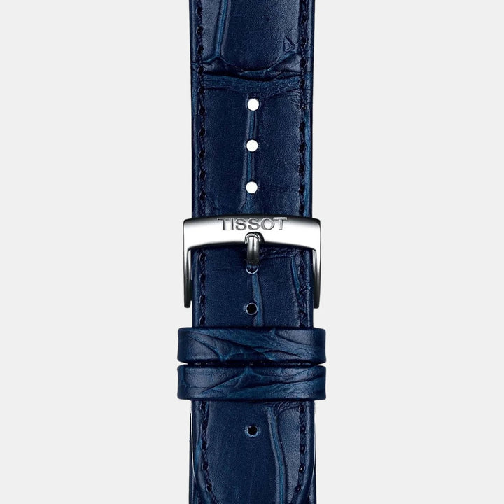 Tissot Carson Premium Gent Watch – 40mm Blue Dial Blue Leather Strap