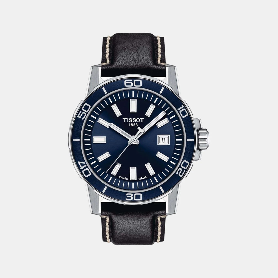 Tissot Supersport Gent Watch – 44mm Blue Dial Blue Leather Strap
