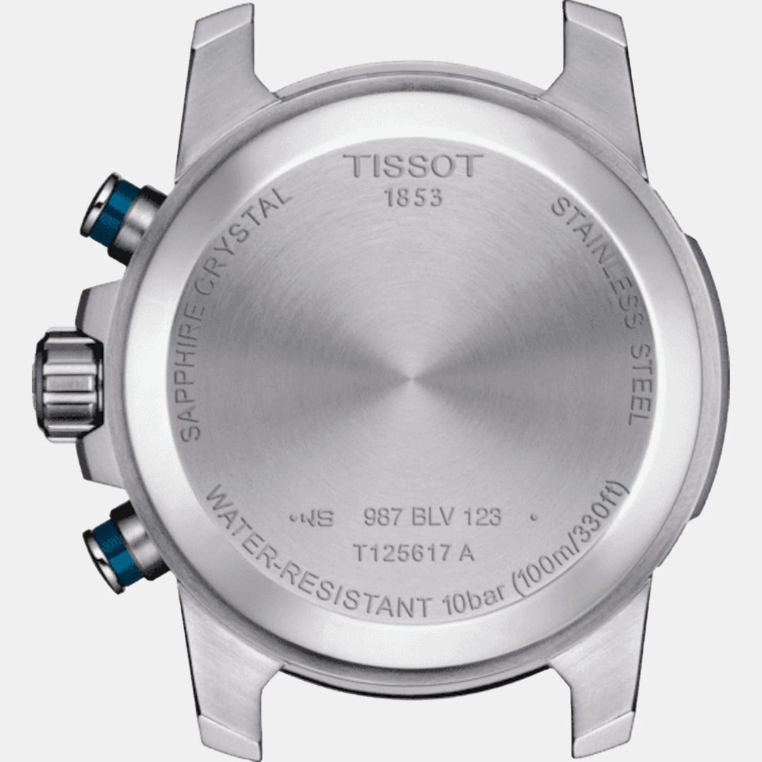 Tissot Supersport Chrono Quartz Chronograph Watch – 45.5mm Blue Dial Steel Bracelet