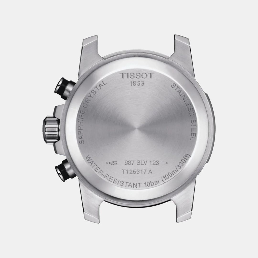 Tissot Supersport Chrono Quartz Chronograph Watch – 45.5mm Silver Dial Brown Leather Strap