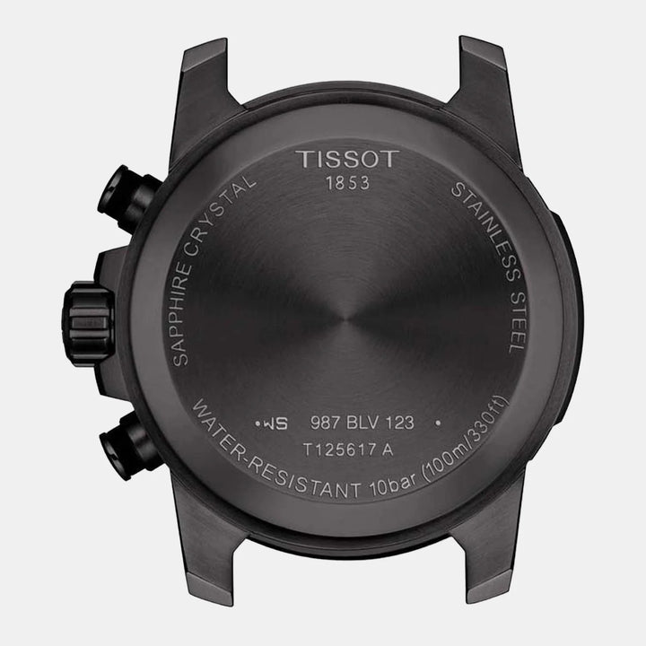 Tissot Supersport Chrono Quartz Chronograph Watch – 45.5mm Black Dial Black PVD Steel Bracelet