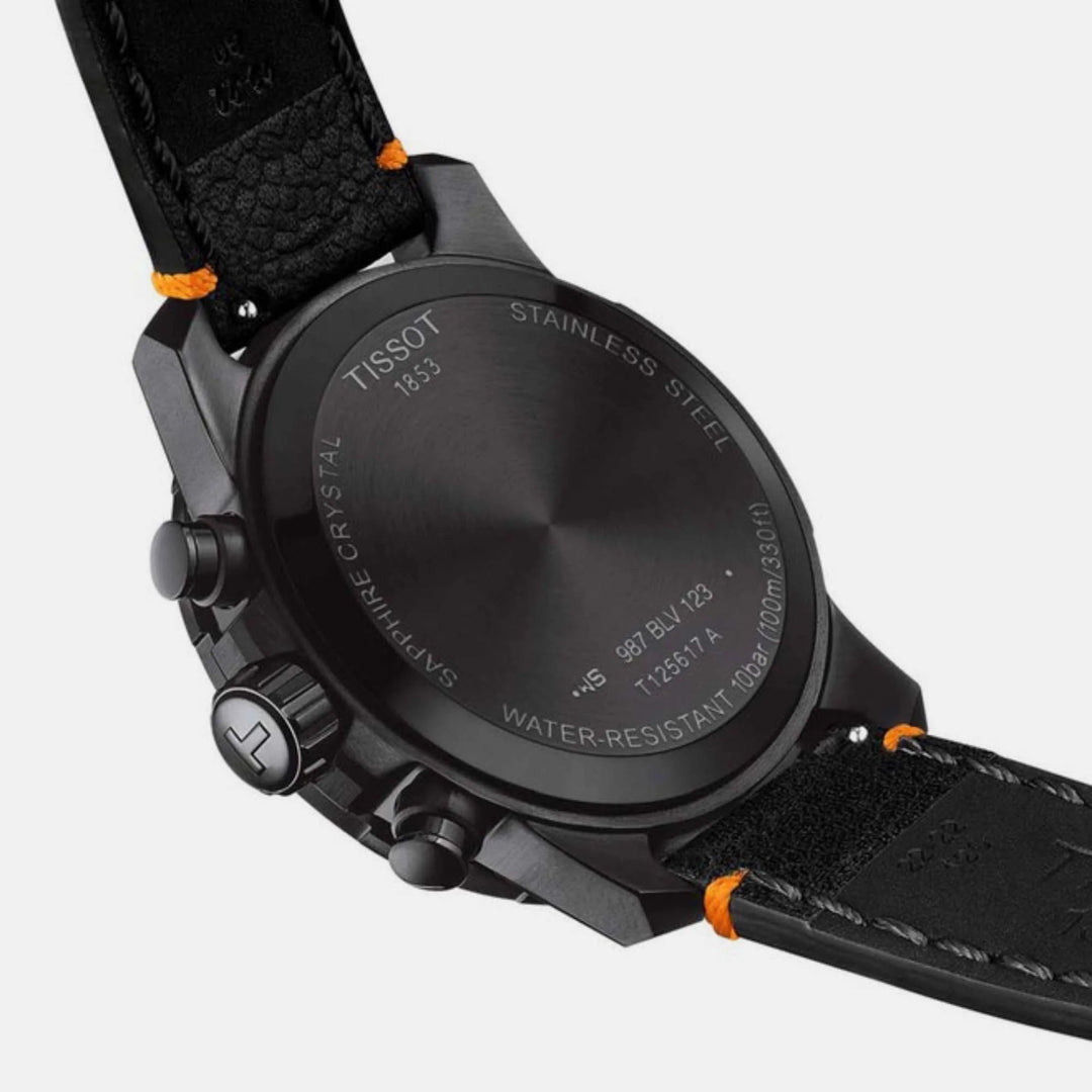 Tissot Supersport Chrono NBA Basketball Edition Watch – 45.5mm Black Dial Black Leather Strap