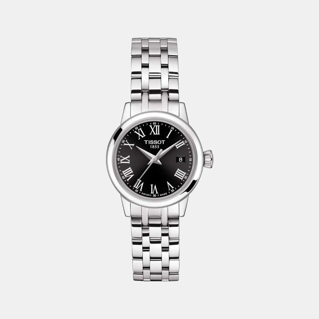 Tissot Classic Dream Lady Watch – 28mm Black Dial Steel Bracelet