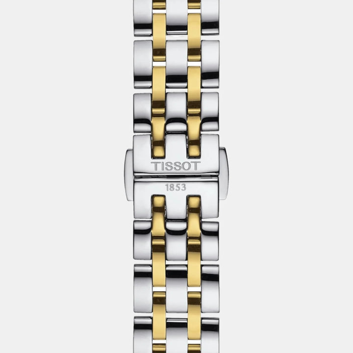 Tissot Classic Dream Lady Watch – 28mm Silver Dial Two-Tone Yellow Gold Bracelet