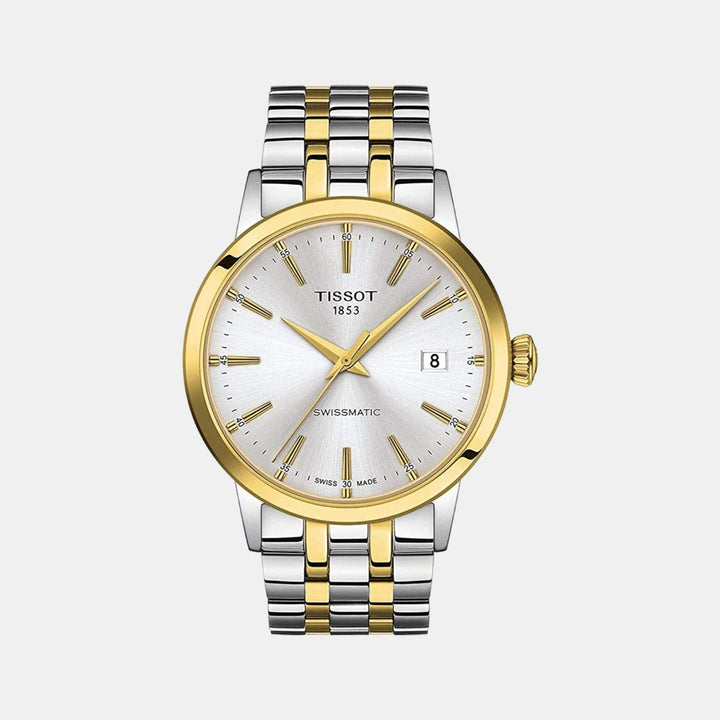 Tissot Classic Dream Swissmatic Automatic Watch – 42mm Silver Dial Two-Tone Yellow Gold Bracelet