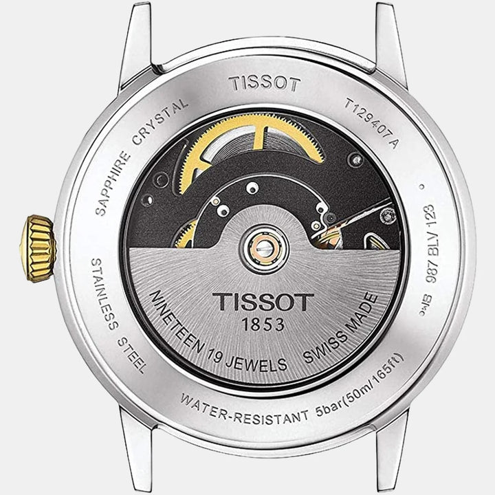 Tissot Classic Dream Swissmatic Automatic Watch – 42mm Silver Dial Two-Tone Yellow Gold Bracelet