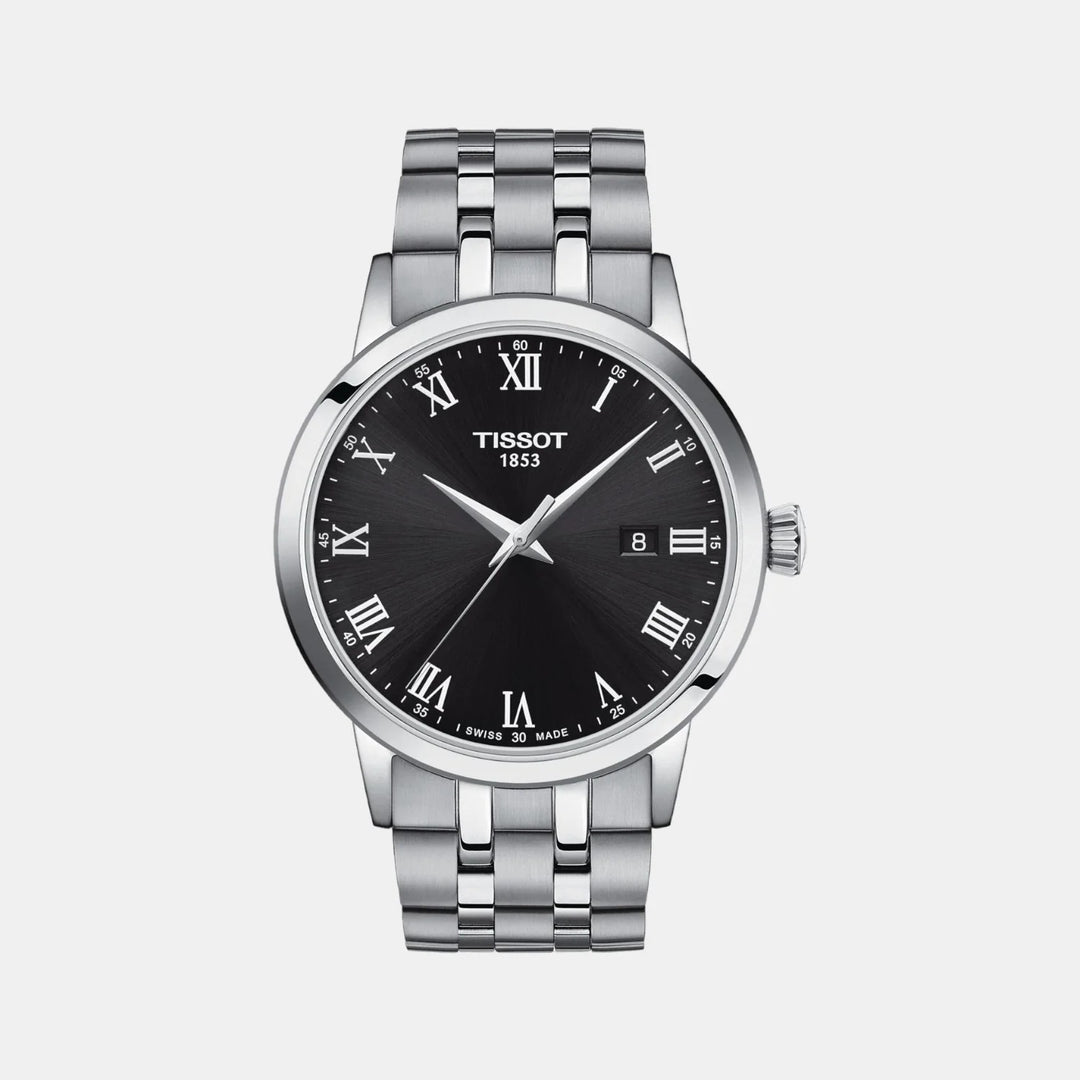 Tissot Classic Dream Gent Watch – 42mm Black Dial Steel Bracelet