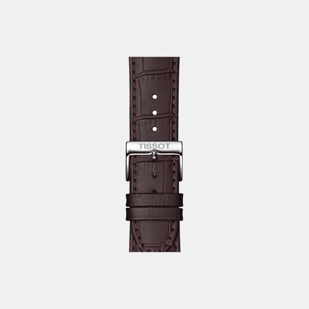 Tissot Classic Dream Gent Watch – 42mm White Dial Brown Leather Strap