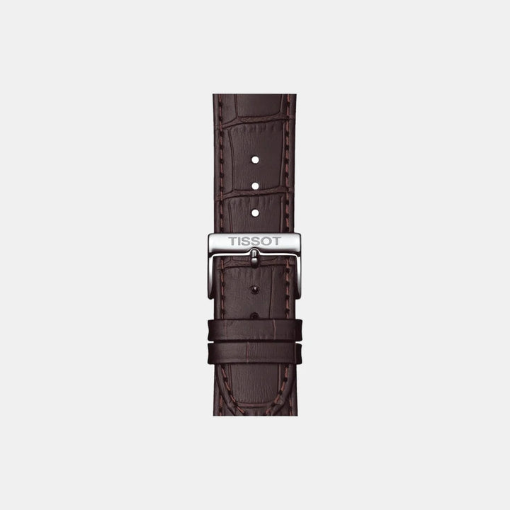 Tissot Classic Dream Gent Watch – 42mm White Dial Brown Leather Strap